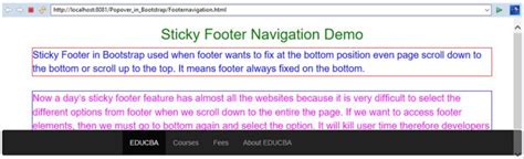 Bootstrap Sticky Footer How Does Sticky Footer Work In Bootstrap