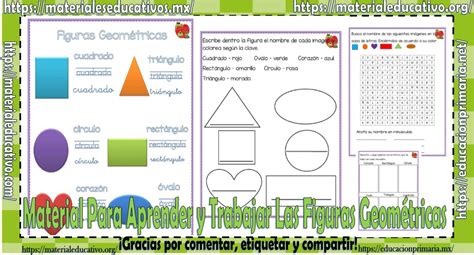 Maravilloso Material Para Aprender Y Trabajar Las Figuras Geométricas