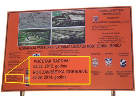 Most Zemun Borča zvanično kasni