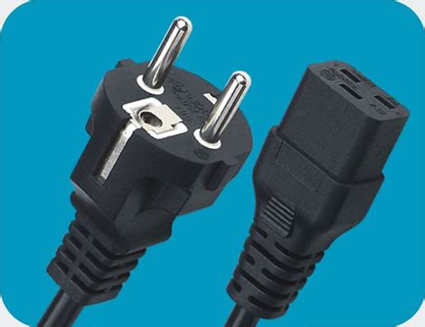 Europe Cee Schuko Straight Plug To Iec C Connector Russia