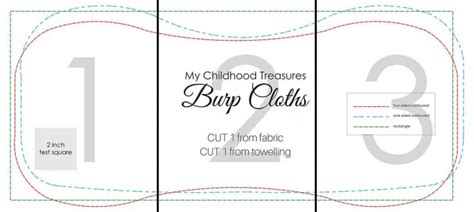 Burp Cloth Pattern Free Printable Pattern For 3 Styles TREASURIE