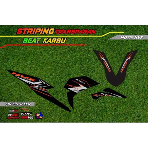 Jual Striping Stiker Transparan Beat New Deluxe 2020 2024 Motif NVX