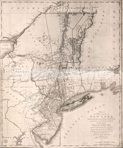 1776 Map Map of the Province of New-york Reduc'd From - Etsy