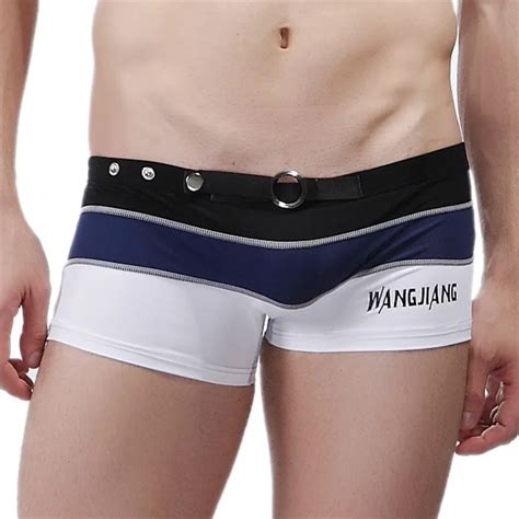 Sexy Men Swim Trunks New Patchwork Shorts Trunks Slacks Men Shorts