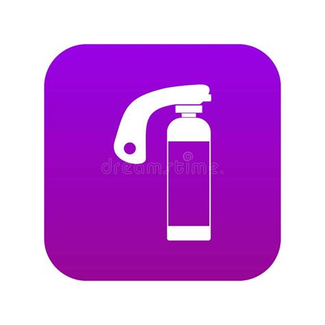 Fire Extinguisher Icon Digital Purple Stock Vector Illustration Of