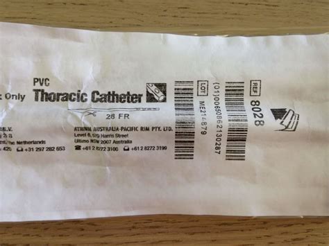 New Atrium Pvc Thoracic Catheter Fr X Disposables General