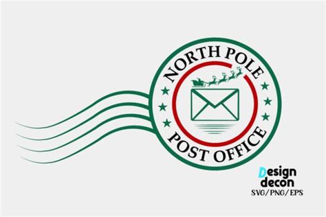 North Pole Post Office Stamp Svg Graphic By Designdecon Creative Fabrica