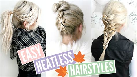 3 Quick And Easy Heatless Hairstyles For Fall Sylvia Gani Youtube