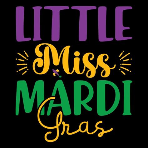 Une Affiche Qui Dit Petite Miss Mardi Gras Dessus Vecteur Premium