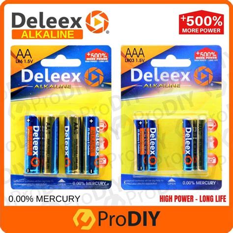 4pcs Deleex Dxl Rakieta Alkaline Aaa Aa Extra Heavy Duty Battery Lr6 Lr03 15v 00