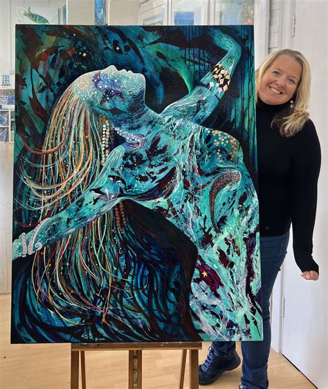 Evie Sea Goddess Original Painting Deep Impressions Underwater Art