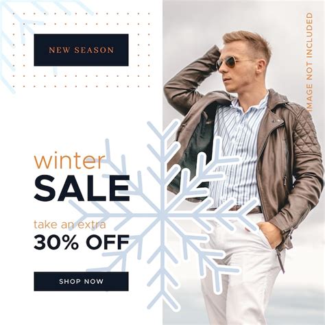 Premium Vector Winter Sales Banner For Web And Social Media