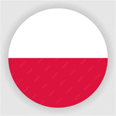 Premium Vector Poland Flat Rounded Flag Icon