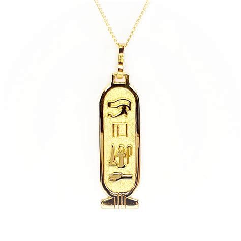 Gold Egyptian Cartouche Necklace Pc City Of London Jewellers