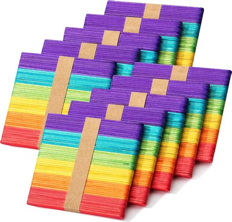 Mr Pen Colored Popsicle Sticks 500pack 45 Inch Craft