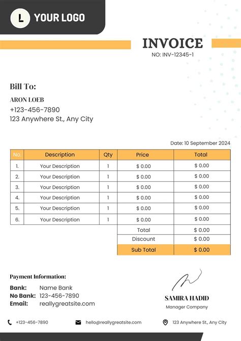 Free Printable Professional Invoice Templates To Off