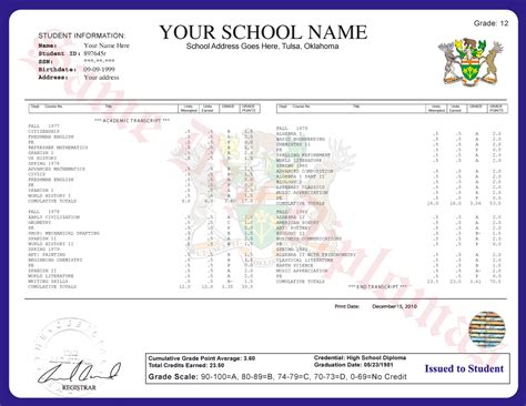 Buy Secondary School Canada Transcripts Doc Printers