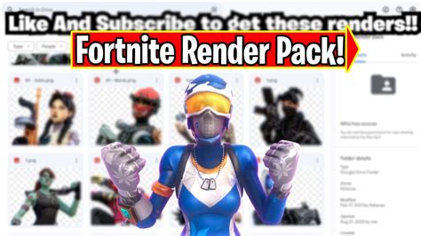 Free Fortnite Render Pack Renders Google Drive Youtube