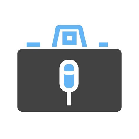 Perm Camera Mic Glyph Blue And Black Icon 10895107 Vector Art At Vecteezy