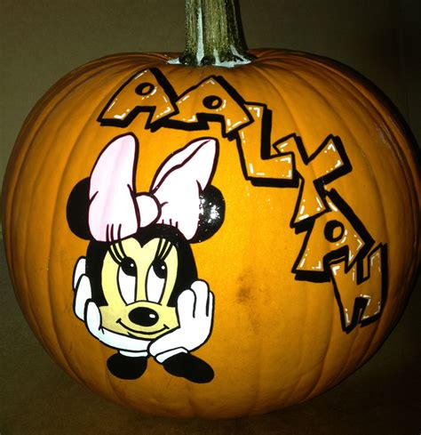 Minnie Mouse Pumpkin Minnie Mouse Pumpkin Hand Painted Pumpkin