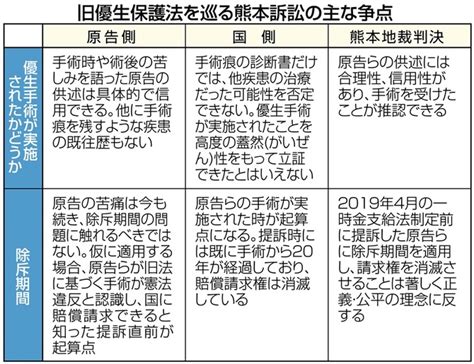 旧優生保護法を巡る熊本訴訟の主な争点 国は全面救済へ動け 賠償請求「時の壁」3度破る 写真・画像11｜【西日本新聞me】