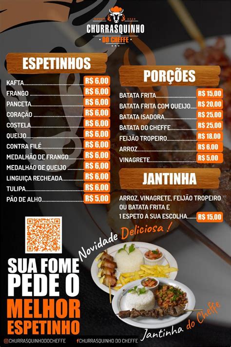 Menu Em Churrasquinho Do Cheffe Pub Bar Alfenas