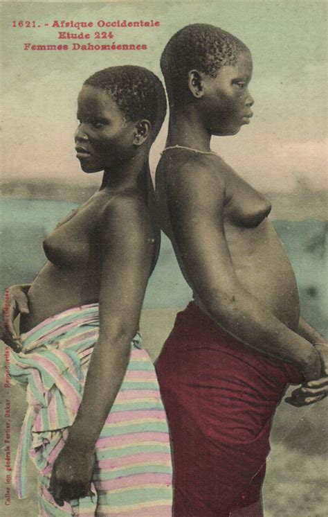 PC CPA Ethnic Nude Female Dahomey Type Western Africa Vintage Postcard