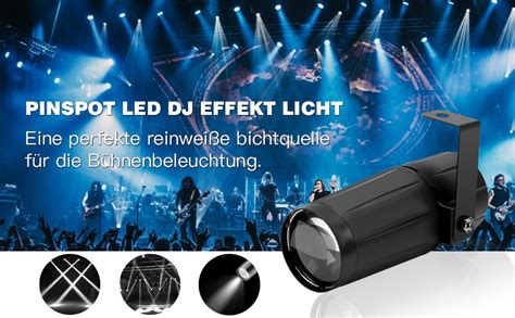 Led Pinspot Spotlight Projecteur Clairage De Sc Ne Dj Effect Blanc