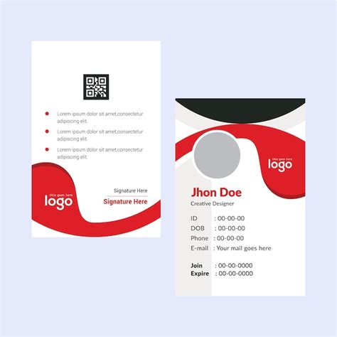 Premium Vector | Red Business Card Template