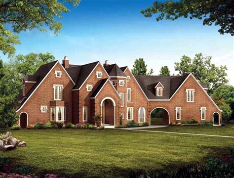 Plan Tudor Style With Bed Bath Car Garage