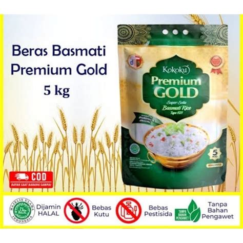 Jual Beras Basmati Premium Gold 5kg India Shopee Indonesia