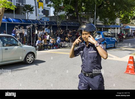Kuala Lumpur Malaysia 16th Feb 2017 A Malaysian Police Officer