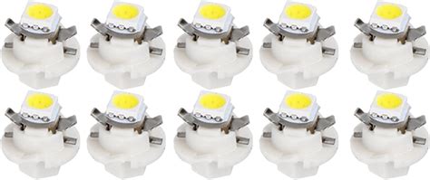 Amazon Cciyu 10 Pack Car T5 B8 4D 5050 1SMD White LED Lamps