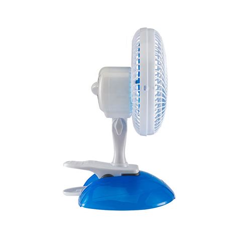 Micro Ventilador De Mesa Cm Branco Azul Mini V Premium Ventisol