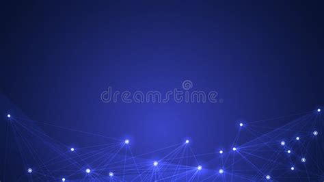 Vector Design Network Communication Technology On Dark Blue Background