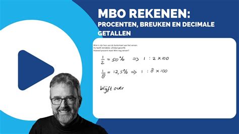 Mbo Rekenen Breuken Decimale Getallen En Procenten