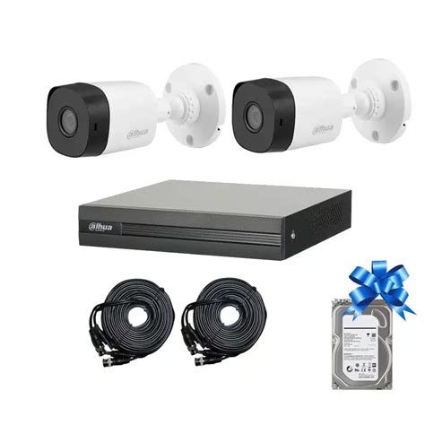 Kit 2 Cámaras de Seguridad Domo Dahua 2mpx 1080p disco duro 1tb