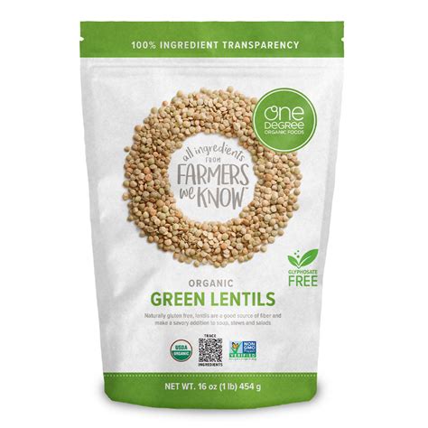 Organic Green Lentils One Degree Organics