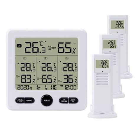 Ambient Weather WS 07 C Big Digit 8 Channel Wireless Thermo Hygrometer