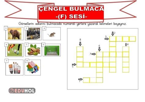 F Sesi Çengel Bulmaca Eduhol Etkinlik İndir Oyun Oyna Test Çöz