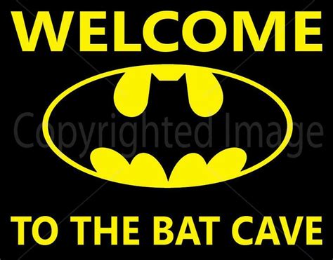 Welcome To The Bat Cave Vintage Retro Metal Tin Sign Etsy