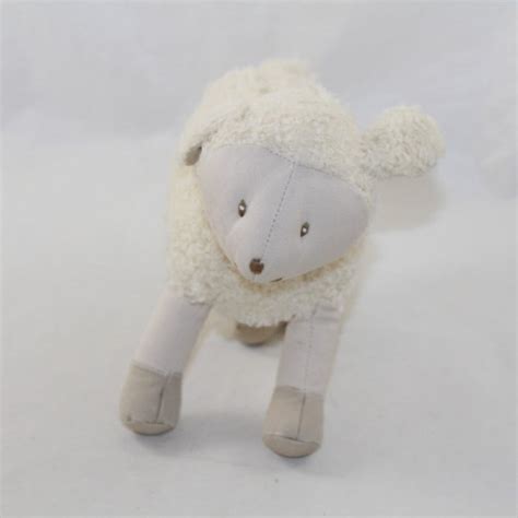 Peluche Mouton MOULIN ROTY Croque La Lune Blanc Beige Agneau 20 Cm