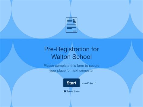 Student Pre-Registration Form Template