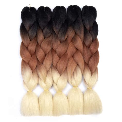 Ombre Trenzado De Cabello Kanekalon Extensiones De Cabello Trenzado