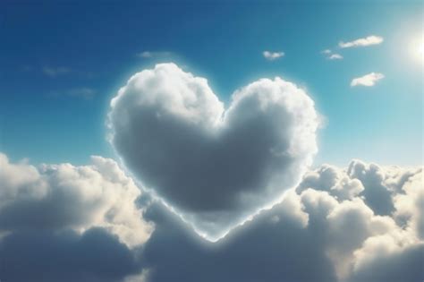 Premium AI Image Cloud Heart Shaped Generate Ai