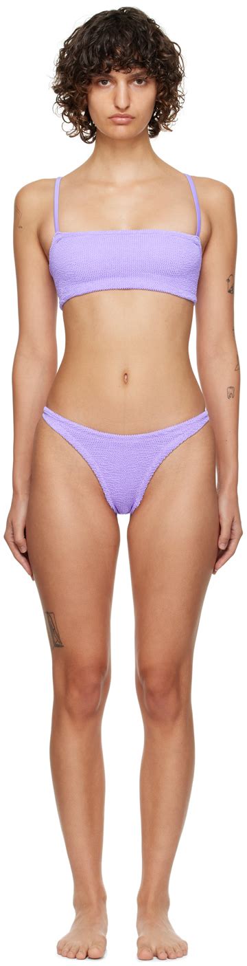 Hunza G Purple Gigi Bikini Ssense Uk