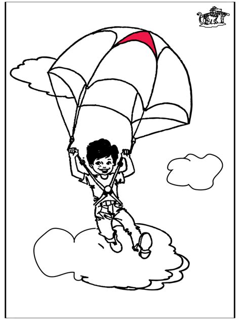 Parachute Coloring Pages Coloring Home