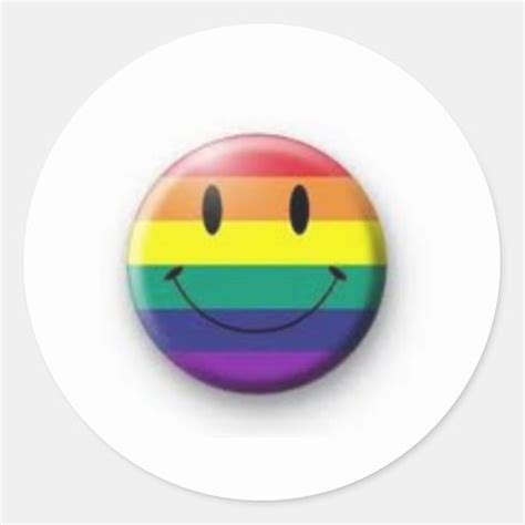 rainbow smiley face stickers | Zazzle