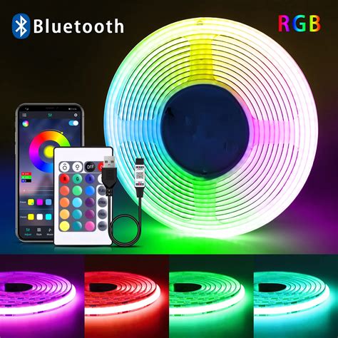 1m 2m 3m Led Tv Light 5v Usb Bluetooth Rgb Cob Led Strip Backlight