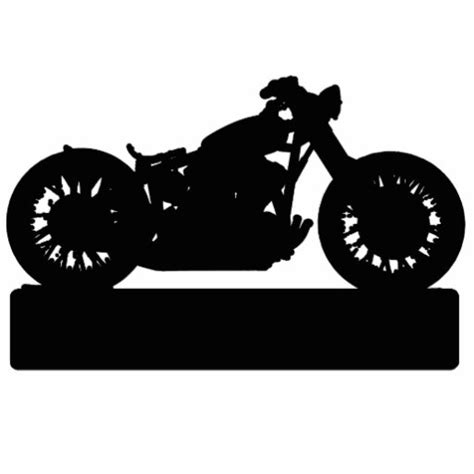 Black Motorcycle Cut Out Zazzle